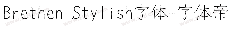 Brethen Stylish字体字体转换